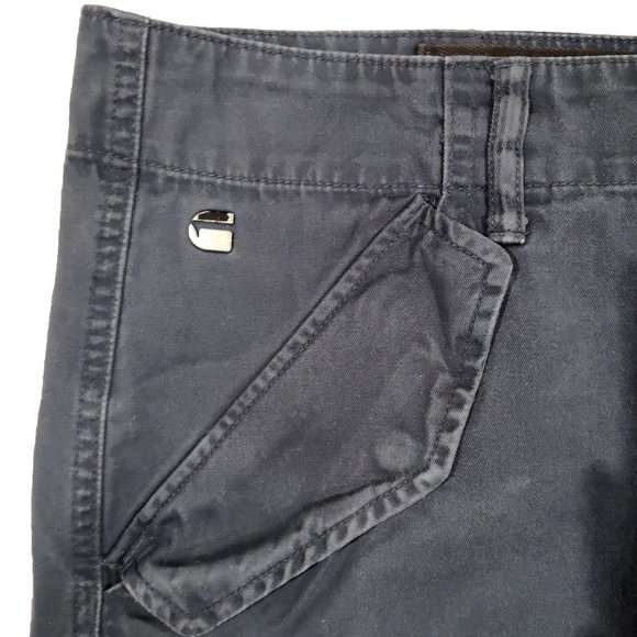 G Star Raw Pants Mens Tapered Leg Navy Drawstring Ankle Articulated Knee 36/34 - Picture 3 of 15